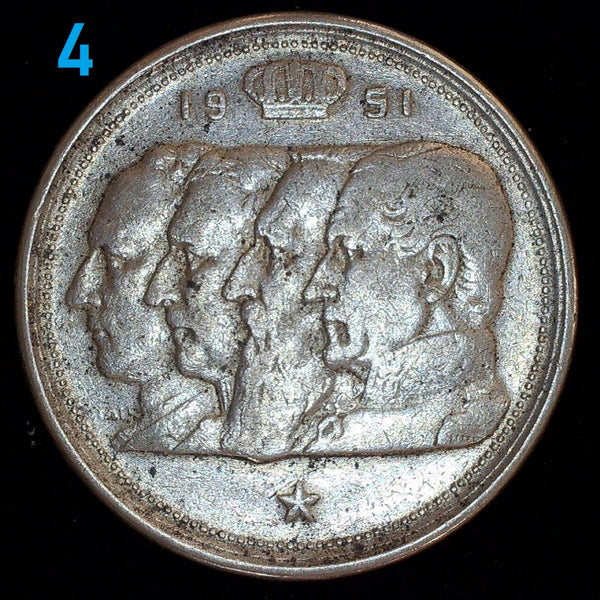 Belgium. Silver 100 Francs. A selection.