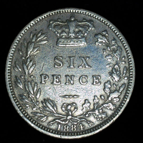 Victoria. Sixpence. 1884