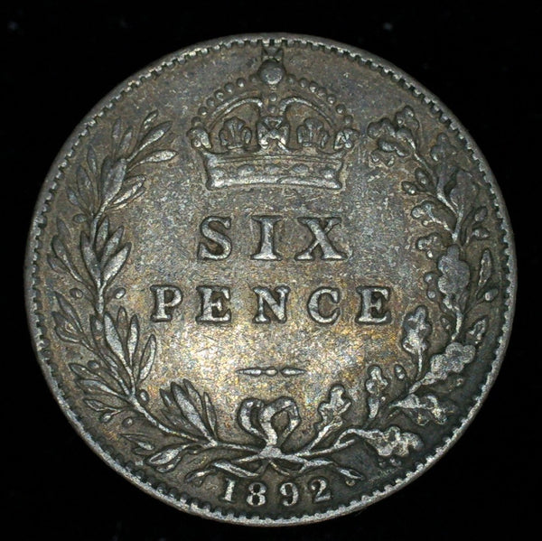 Victoria. Sixpence. 1892.