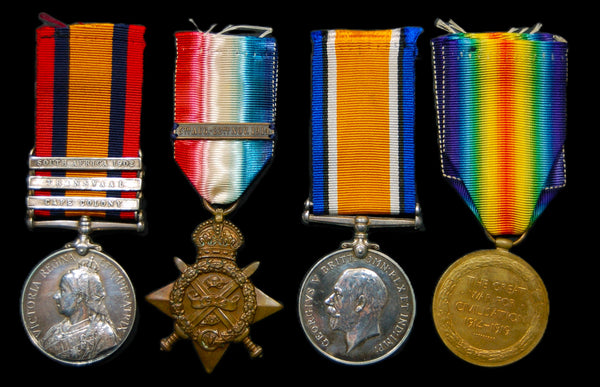 Boer war & WW1 campaign group of 4. Chitty. Royal Berkshire Regiment.