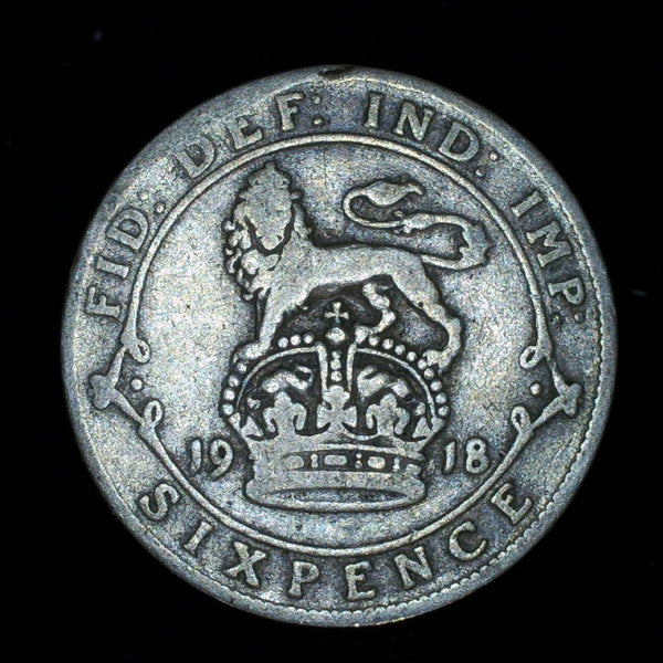 George V. Sixpence. 1918. A selection.