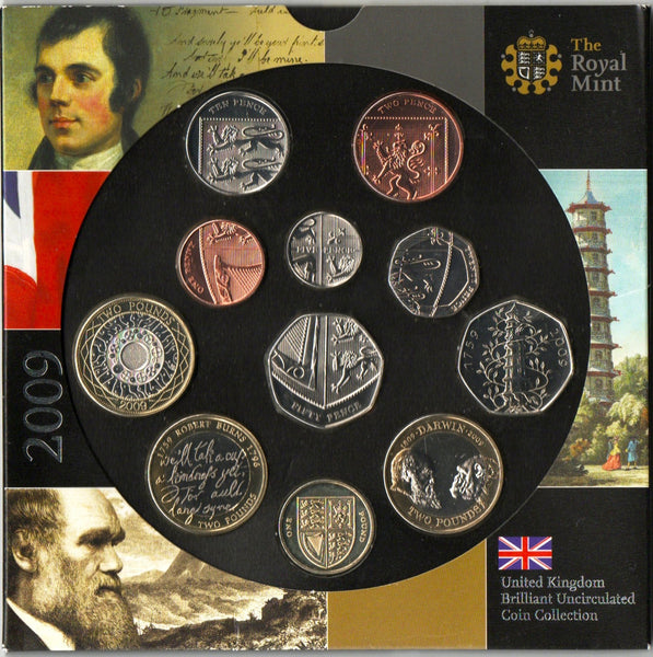 Royal Mint. Uncirculated coin set. 2009