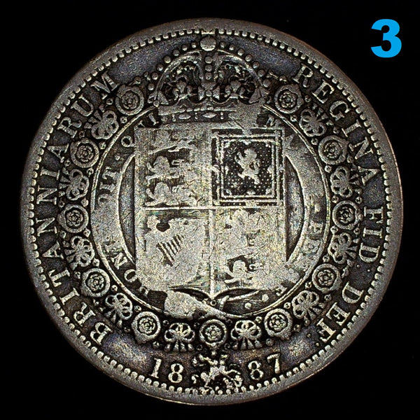 Victoria. Halfcrown. 1887. Jubilee head. A selection.