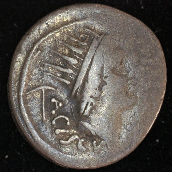 Roman republic. L. Valerius Acisculus. Denarius. 45 BC.