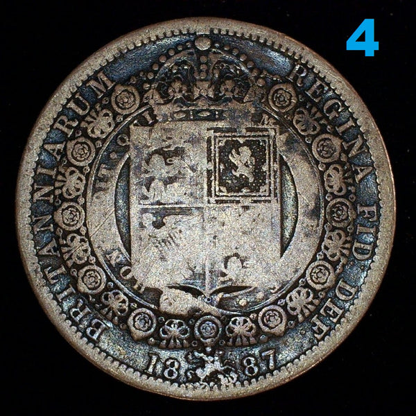 Victoria. Halfcrown. 1887. Jubilee head. A selection.