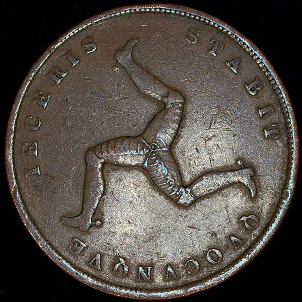 Isle of Man. One Penny. 1839