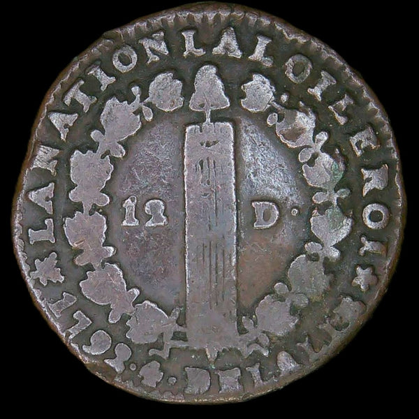 France. Louis XVI. 12 Deniers. 1792. year 4