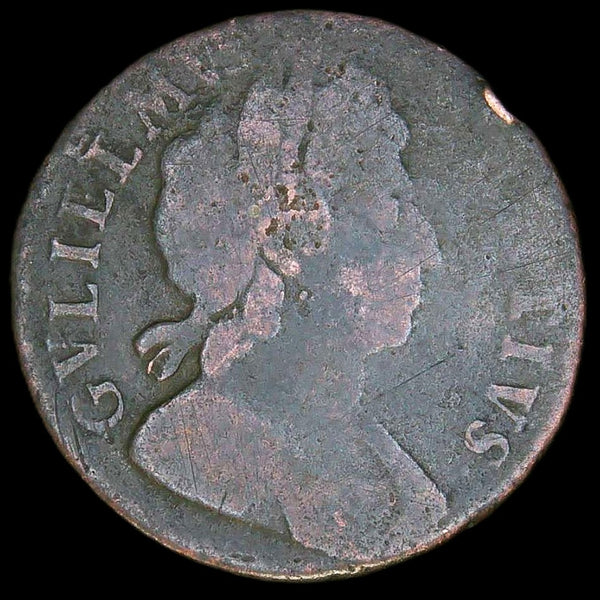 William III. Halfpenny. 1699. No stop after date.