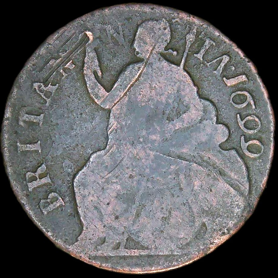 William III. Halfpenny. 1699. No stop after date.