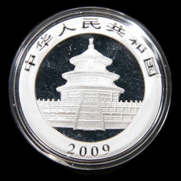 China. 10 Yuan fine silver Panda. A selection of mint condition examples.