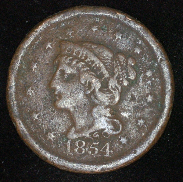 USA. One cent. 1854