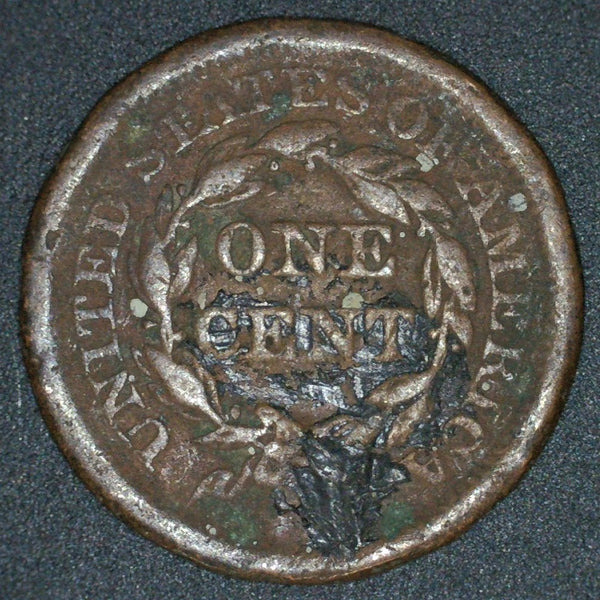 USA. One cent. 1854