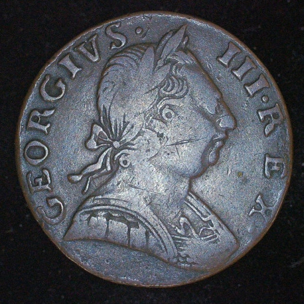 George III. Halfpenny. 1773. Non Regal issue.