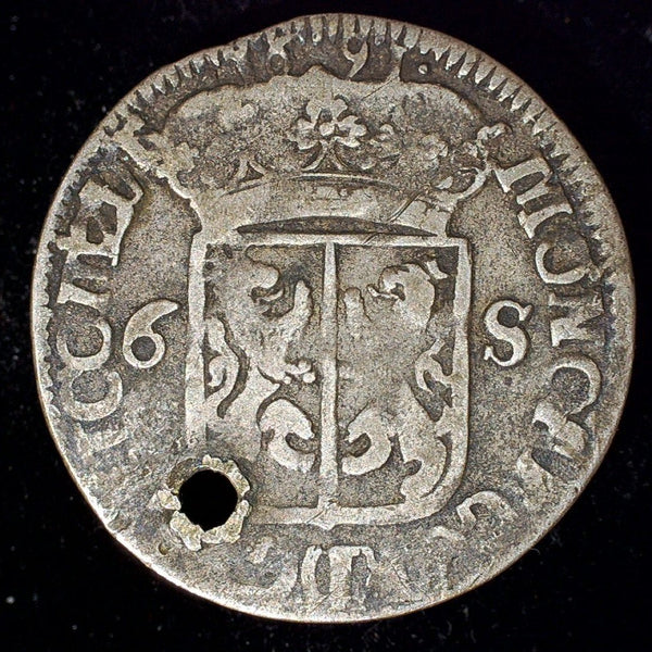 Netherlands. Gelderland. 6 Stuivers. 1691