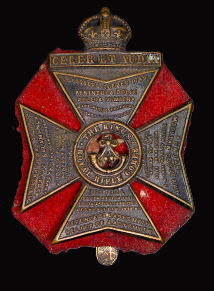 WW1. Cap Badges. Kings Royal Rifle Corps. A selection.