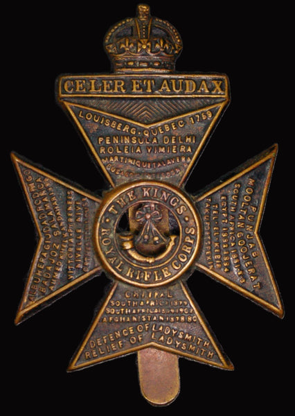 WW1. Cap Badges. Kings Royal Rifle Corps. A selection.