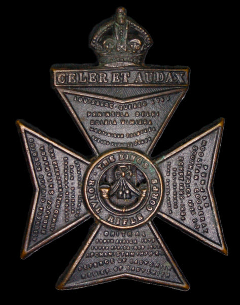 WW1. Cap Badges. Kings Royal Rifle Corps. A selection.