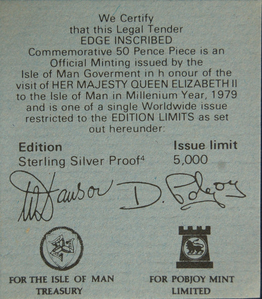 Isle of Man. Proof silver 50 pence. 1979