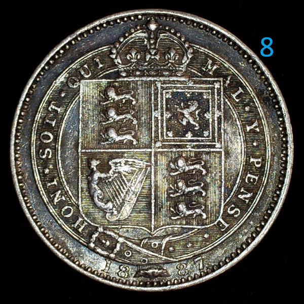 Victoria. Shilling. 1887. A selection