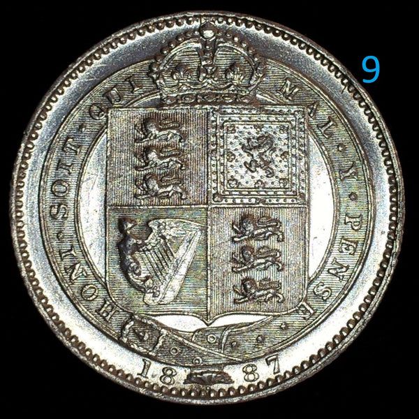 Victoria. Shilling. 1887. A selection