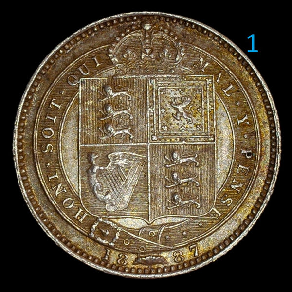 Victoria. Shilling. 1887. A selection