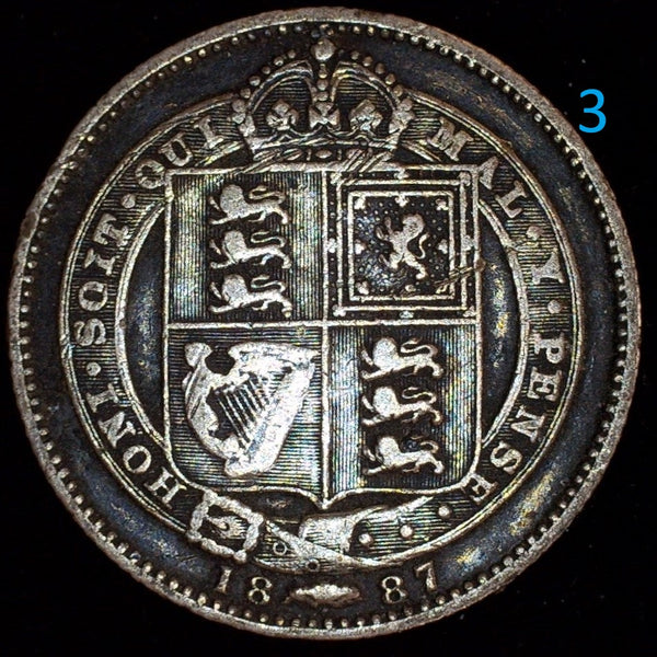 Victoria. Shilling. 1887. A selection