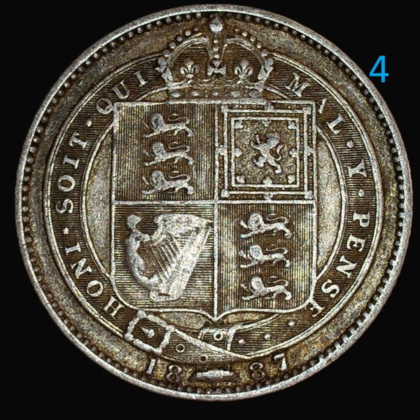 Victoria. Shilling. 1887. A selection