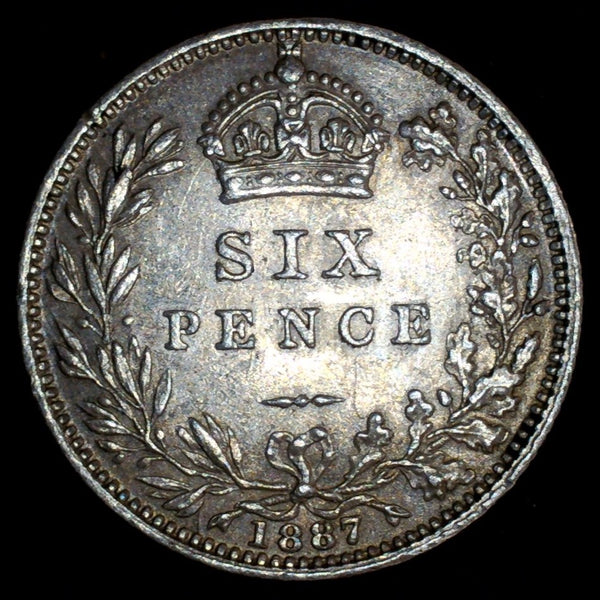 Victoria. Sixpence. 1887. Wreath reverse. A selection.
