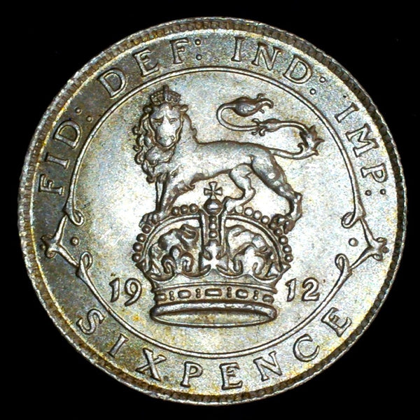 George V. Sixpence. 1912