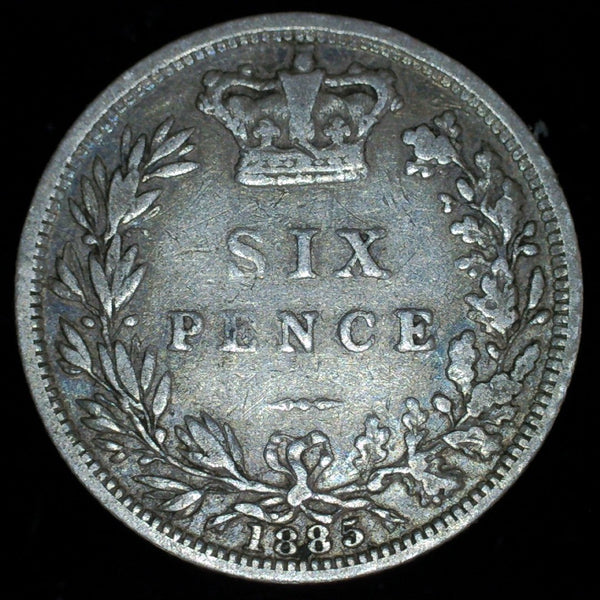 Victoria. Sixpence. 1885