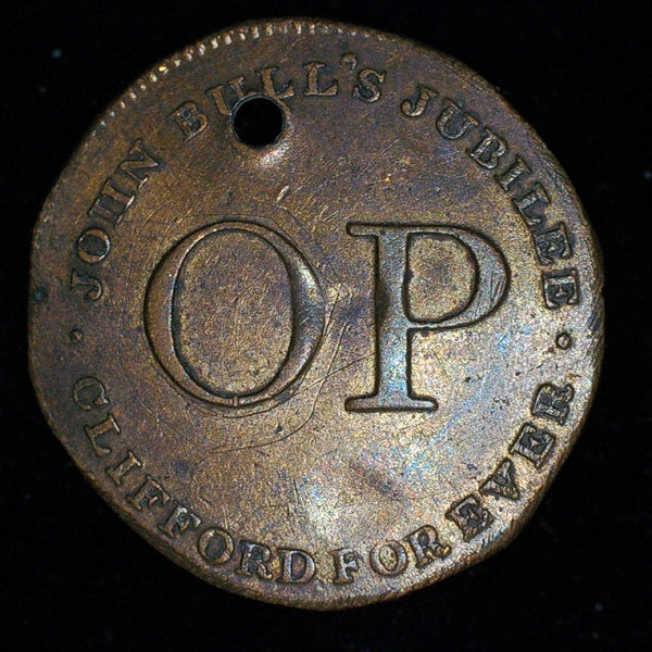 London/Covent garden. Old Price Riots. 1809 medal/token