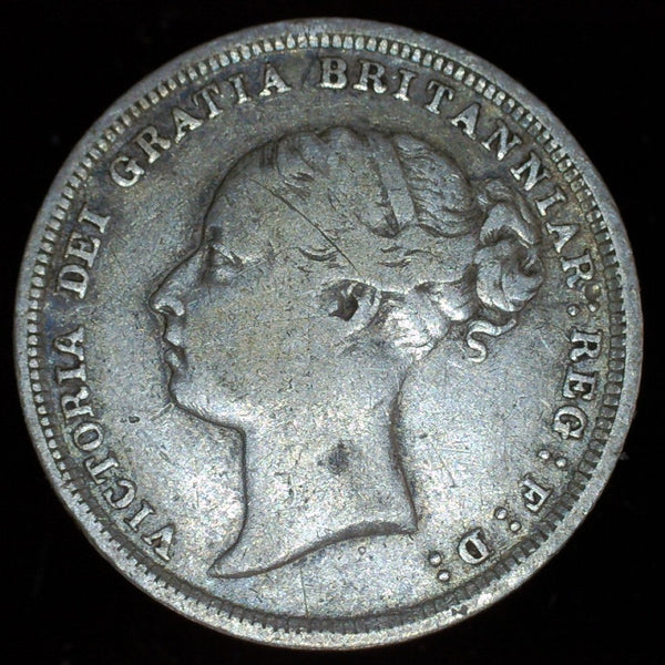 Victoria. Sixpence. 1885
