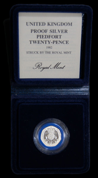Royal Mint. Silver Proof Piedfort  Twenty Pence. 1982
