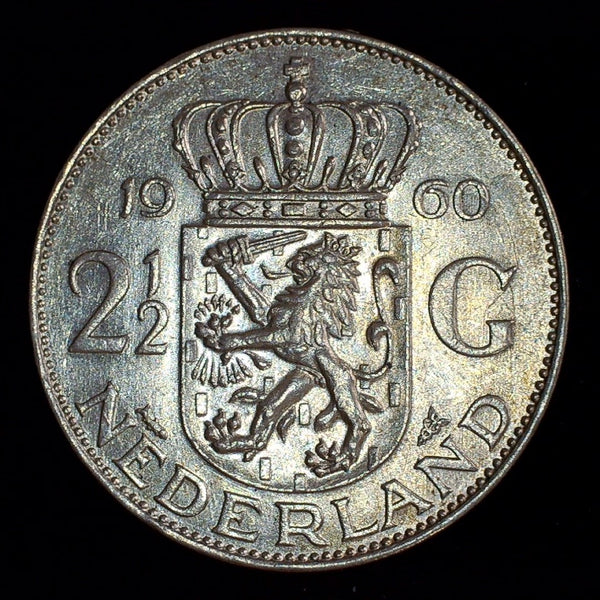 Netherlands. 2 1/2 Gulden. 1960.