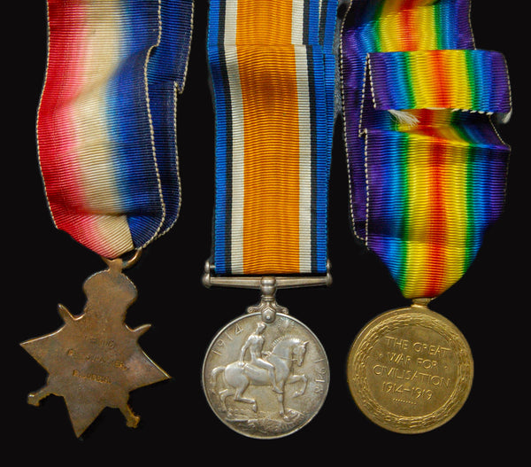 WW1. 1914-15 Star Trio with plaque, scroll and personal archive. Palmer. Royal Sussex Regiment. K.I.A.