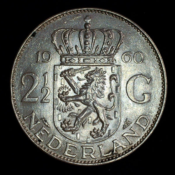 Netherlands. 2 1/2 Gulden. 1960.