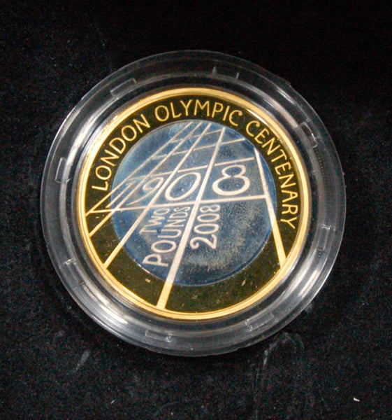 Royal Mint. Silver proof £2. 2008. Olympic centenary.