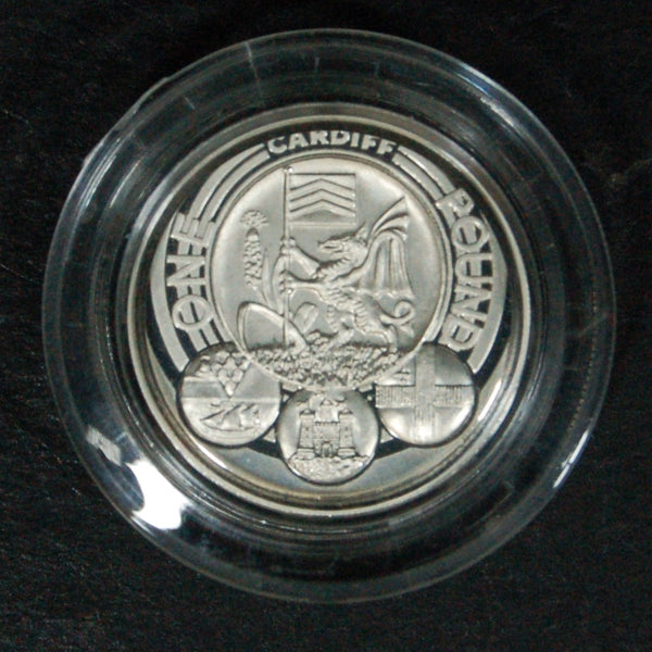 Royal Mint. Silver proof piedfort £1. 2011. Cardiff.