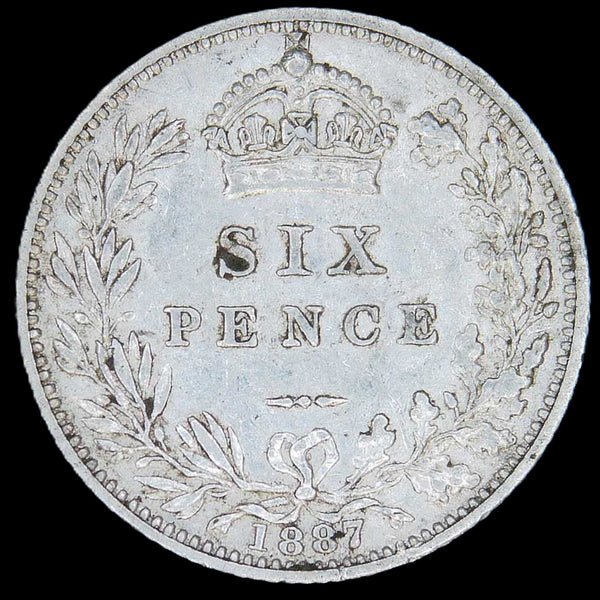 Victoria. Sixpence. 1887. Wreath reverse. A selection.
