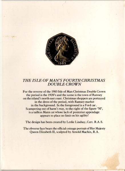 Isle of Man. Diamond Finish Fifty Pence. 1983. Christmas issue.