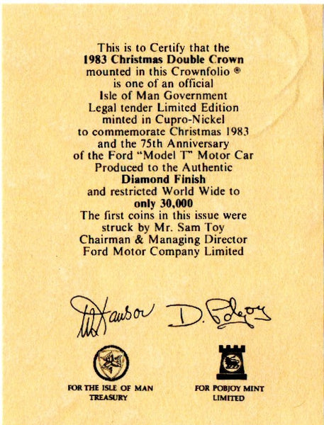 Isle of Man. Diamond Finish Fifty Pence. 1983. Christmas issue.