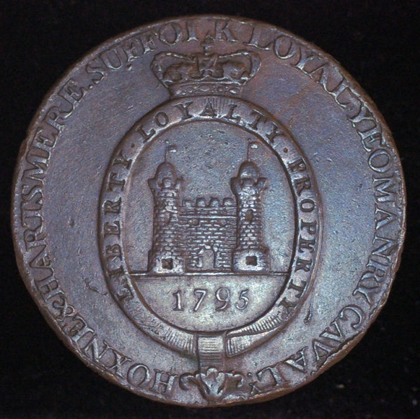 Suffolk. Hoxne & Hartsmere Half Penny token. 1795