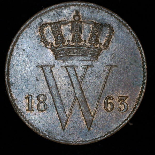 Netherlands. One Cent. 1863
