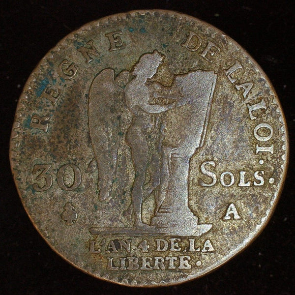 France. 30 Sols. 1792A