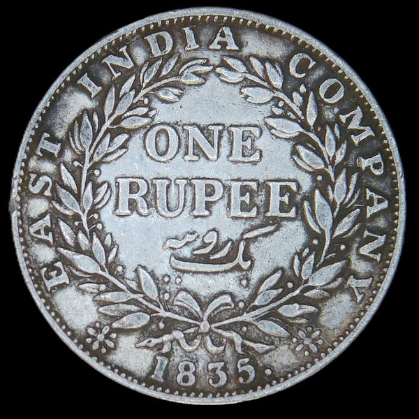 India. East India Company. One Rupee. 1835