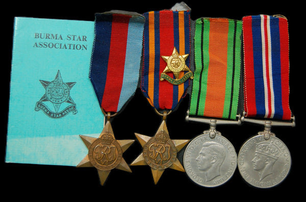 WW2. Burma campaign group of 4. Sims. R.A.