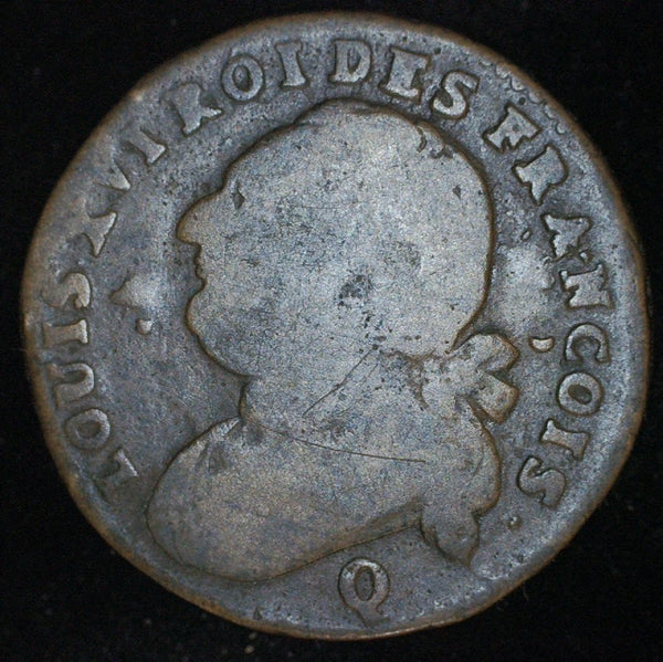 France. 12 Deniers. 1792 Q