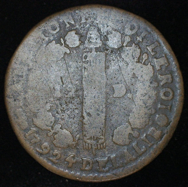 France. 12 Deniers. 1792 Q
