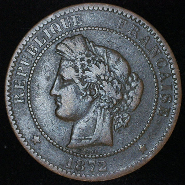France. 10 Centimes. 1872 K
