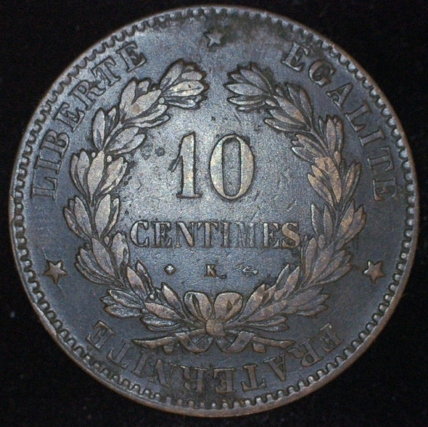 France. 10 Centimes. 1873 K